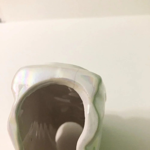 Vintage Capodimonte Fontaine Iridescent Ceramic  Napkin Holder Cameo Italy - Picture 8 of 16